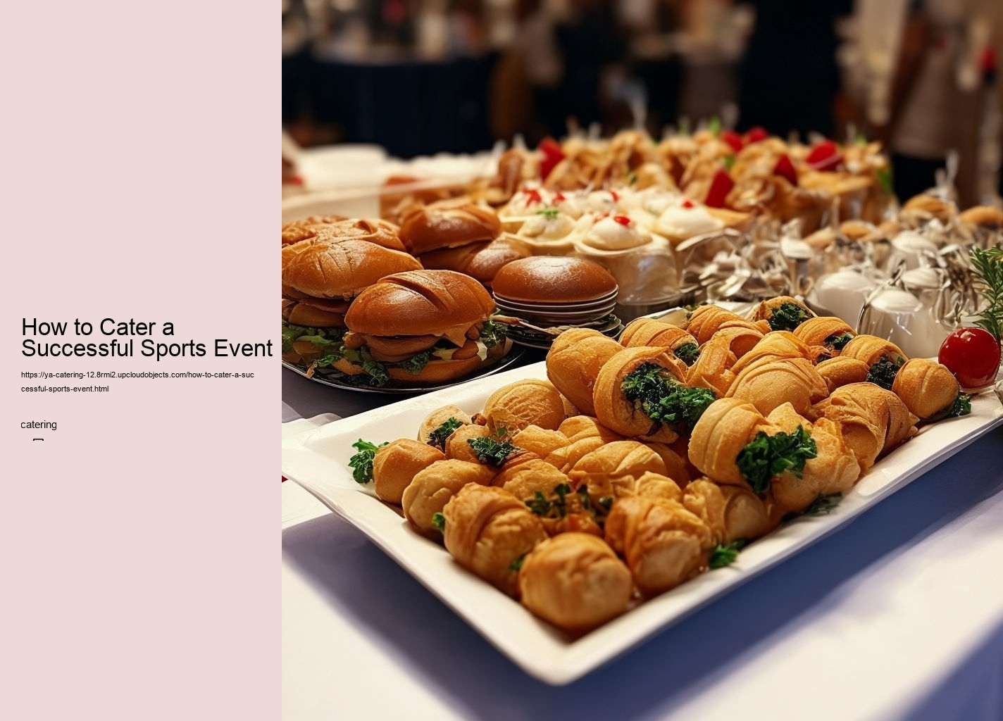 How to Cater a Successful Sports Event